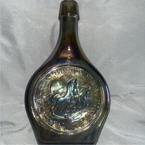 RARE Vintage 1969 Apollo 11 Blue Beautiful Wheaton Iridescent Bottle No Stopper
